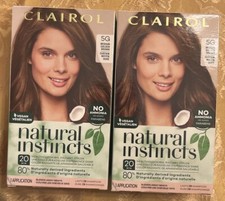2 Clairol Natural Instincts Semi-Permanent Hair Color 5G MEDIUM GOLDEN BROWN