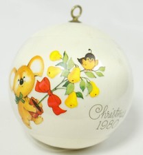 Vintage Hallmark 1980 Cute Koala Thread Ball Christmas Ornament Decoration