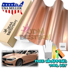 Gloss Metallic Rose Gold Candy Decal Car Vinyl Wrap Film Sticker Sheet Sparkle