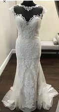 Justin Alexander Fit and Flare Wedding Dress -Size 10