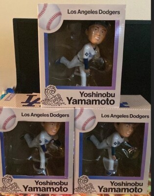 LOT OF 3 - LA Dodgers SGA Yoshinobu Yamamoto Bobblehead 2024 Yoshi