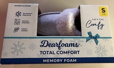 Dearfoams Women Total Comfort Memory Foam Slipper; Oatmeal Heather S 5/6 , NIB