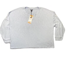 Buffalo Women's Sweater XXL Long Sleeve Top Cali Blue Sweat Shirt Soft NWT