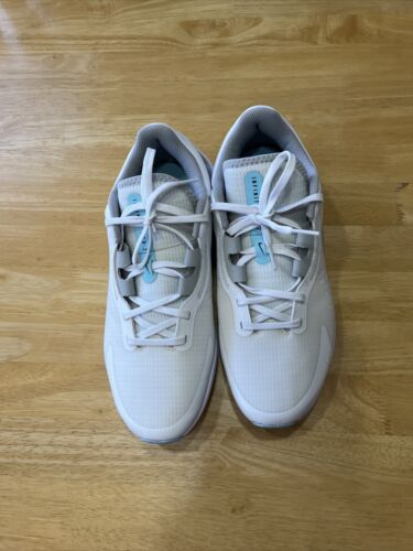 Size 10.5  Nike React Golf Shoes White Gray DM8449-114 - Picture 1 of 4