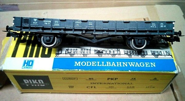Piko H0 5/6416 - Carro plano  2 ejes, gris, PKP 634996  DC