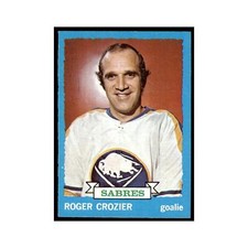 Roger Crozier 1973 Topps (damaged) #108 Hockey Cards Hockey Card Poor