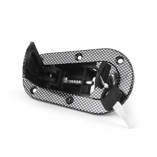 Car Hood Latch Pin Kit Carbon Fiber Style Racing Engine Bonnet Latch Lock Kit - Picture 4 of 11