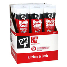 Kwik Seal 5.5 Oz. Clear Kitchen and Bath Adhesive Caulk 12-Pack 
