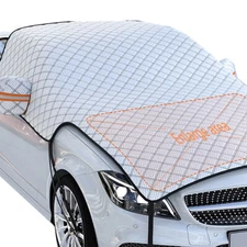 Car Snow Cover Front Windshield Full Hood Cover Snowproof Sun Shade Frost Winter