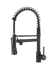 Single Handle Kitchen Faucet with Pull Down Sprayer No Leaks Matte Black
