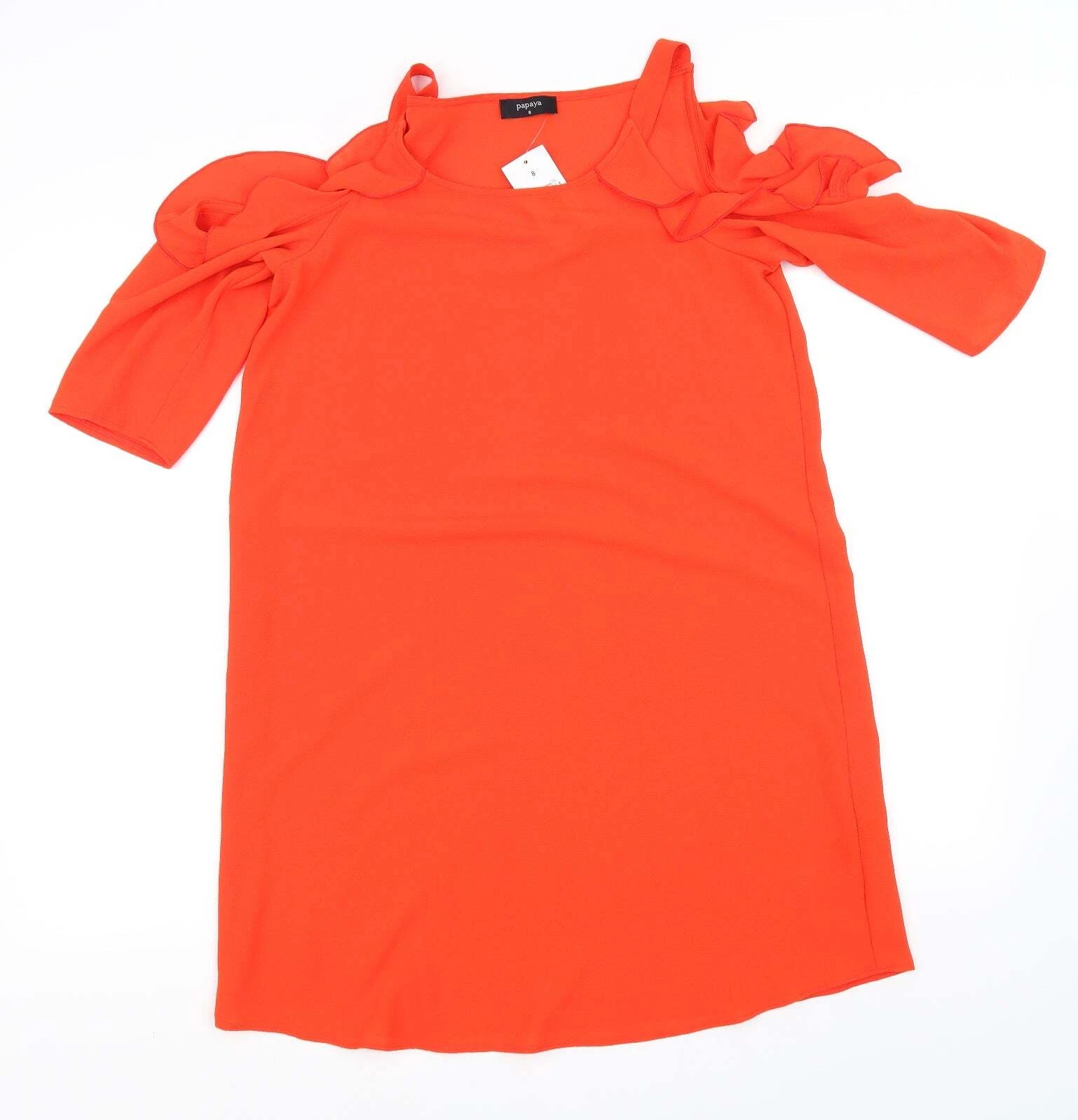 Papaya Womens Orange Polyester Blend Size 8