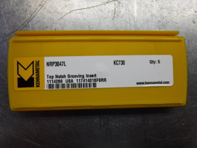 Kennametal Top Notch Carbide Grooving Inserts QTY5 NRP3047L KC730 ...