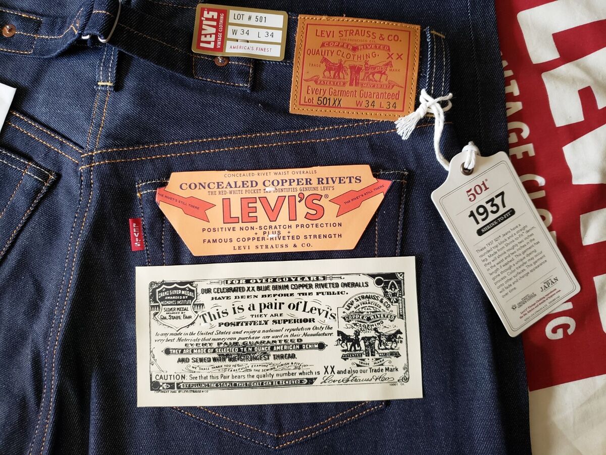 LEVI'S 1937 LVC 501 xx Vintage Clothing Japanese 1933 LEVI'S 1937 LVC 501 xx Vintage Clothing Japanese 1933