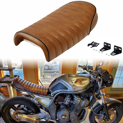 Motorcycle Cafe Racer Seat Retro Flat Saddle For Suzuki Bandit Series Cafe Racer