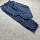 Nike Court Tennis Windbreaker Track Pants Men Xl Blue 32" Lined Ankle Zip Woven