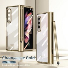 For Samsung Galaxy Fold 4 Z Fold 3 Clear Folding Case Cover Screen Protector Pen