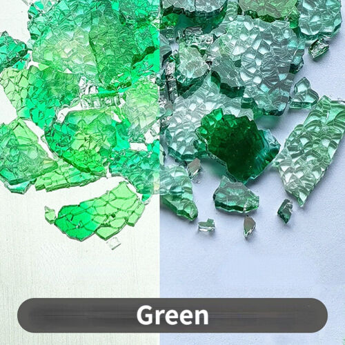 100g Coloré Irrégulière Verre Fragment Mosaïque Tuiles pour DIY Arts Craft Décor - Afbeelding 28 van 28
