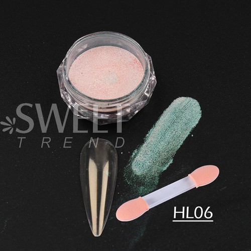 Holographic Chrome Nails Metallic Glitter Rubbing Dust Pigment Iridescent Decor - Picture 61 of 67