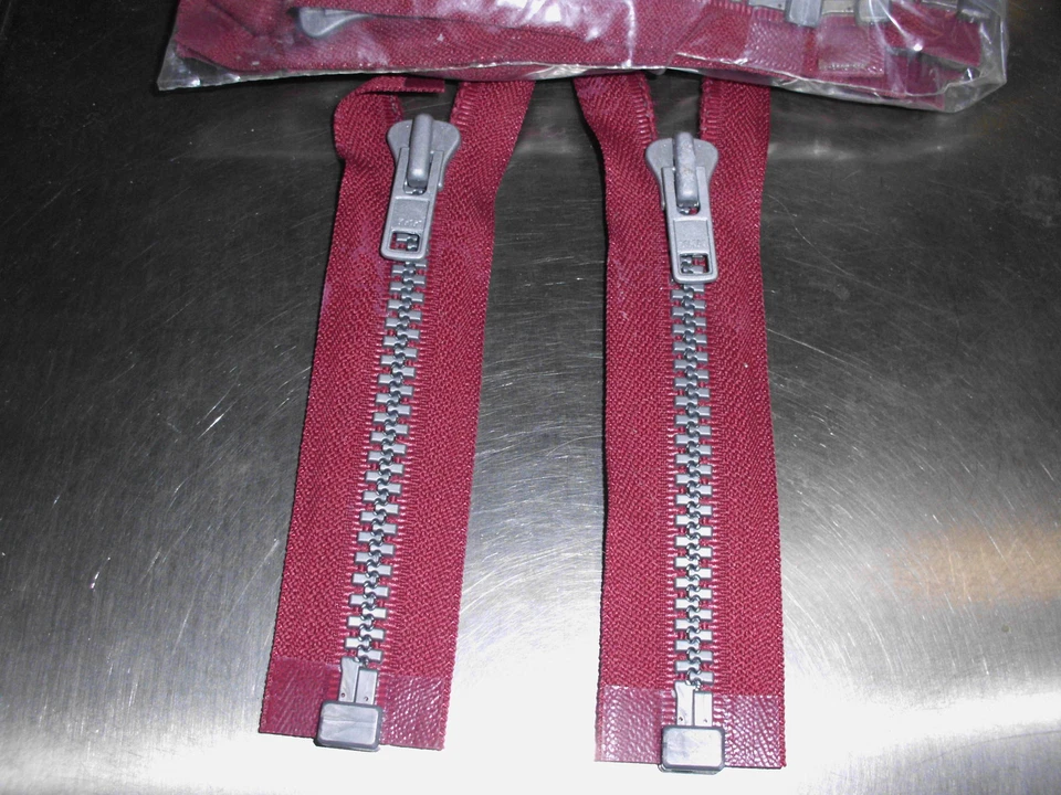 (3,70 €/Stück) 2 Grobe RVS von YKK Vislon 8 V Teilbar Länge: 14 cm Bordo (245)