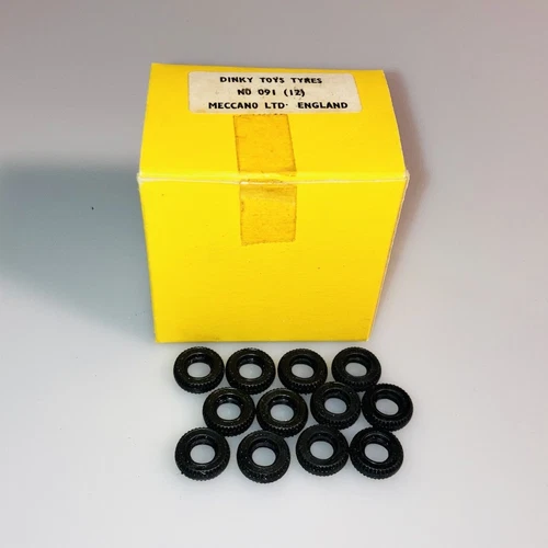 Vintage Dinky Toys 091 One Dozen Tires  (13mm) see description for quantity deal