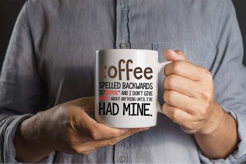 Eeffoc Is Coffee Spelled Backwards, As I Dont Give Eeffoc Mug- Perfect Office... - Afbeelding 6 van 6