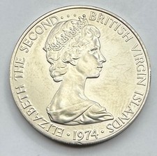 1974 British Virgin Islands 25Cents - Bird - Birds - Caribbean - Free Shipping