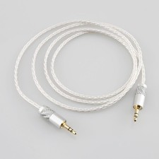OCC Silver Plated Wire AUX Cable 3.5mm Stereo Male to Male for HiFi Audio Phone
