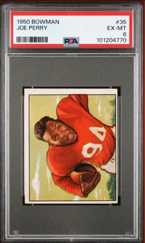 1950 Bowman Football Joe Perry #35 - HOF Rookie RC 49ers - PSA 6 EX-MT