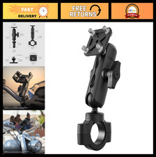 Motorcycle GPS Mount for Garmin Montana Zumo XT - Handlebar Base with Double Soc