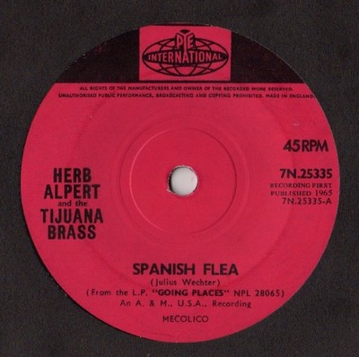 Herb Alpert & The Tijuana Brass - Spanish Flea / Cinco De Mayo (7'', Single, Sol)