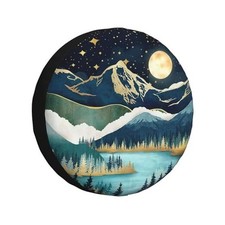 Spare Tire Cover for RV Camper Trailer Mountain Natural 15 inch Mountain Nights