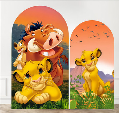 Lion King Simba Arch Backdrop Cover Birthday Photo Background Party Decoration
