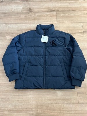 NWT Calvin Klein Navy Blue Water-Resistant Puffer Jacket Size M