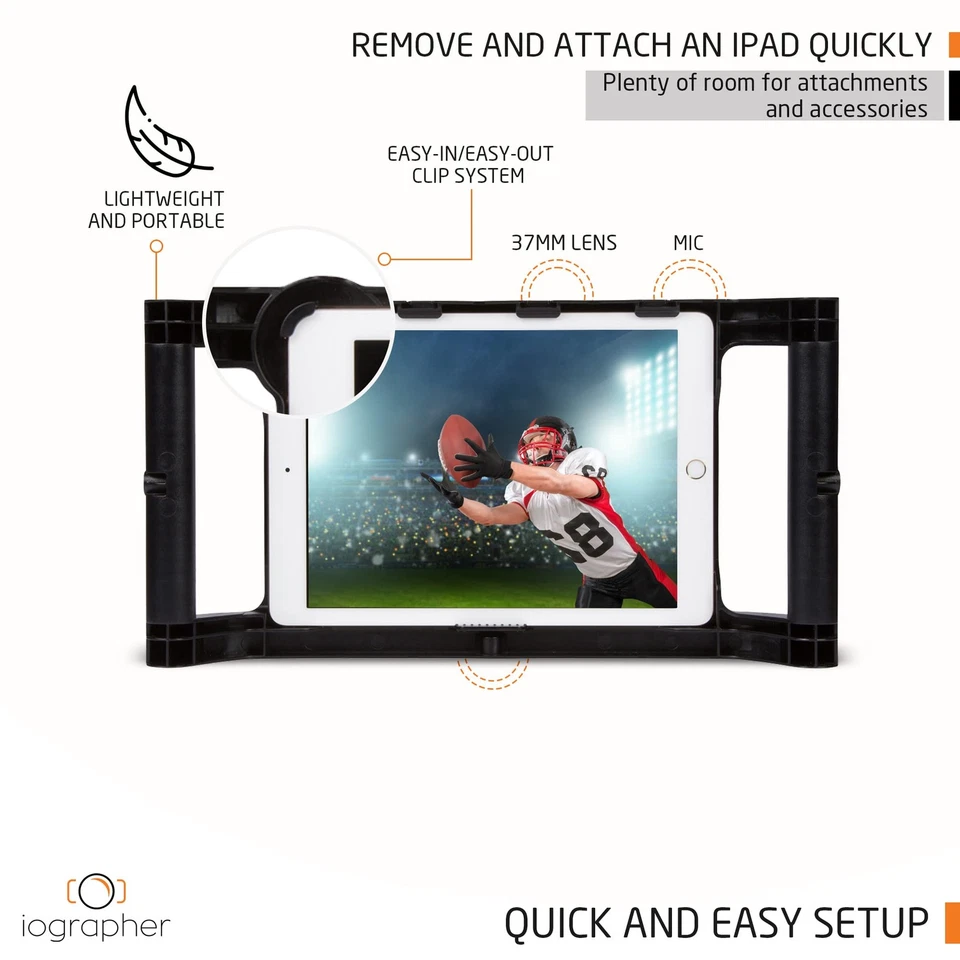 Case with Handles - Tripod and Lens Adapter - iPad Stabilizer for Mini 4th, 5... - Image 2 of 4