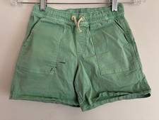 Cat  Jack Kids Boys Solid Light Green Cotton Pull On Adjustable Waist Shorts S