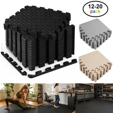 Puzzle Exercise Mat EVA Interlocking Foam Floor Tile Non-Slip for Home Gym Floor