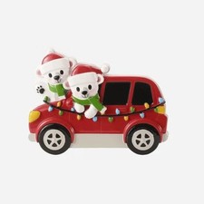 Polar Bear Family Christmas Personalized Ornament Custom Names Resin Car Gift