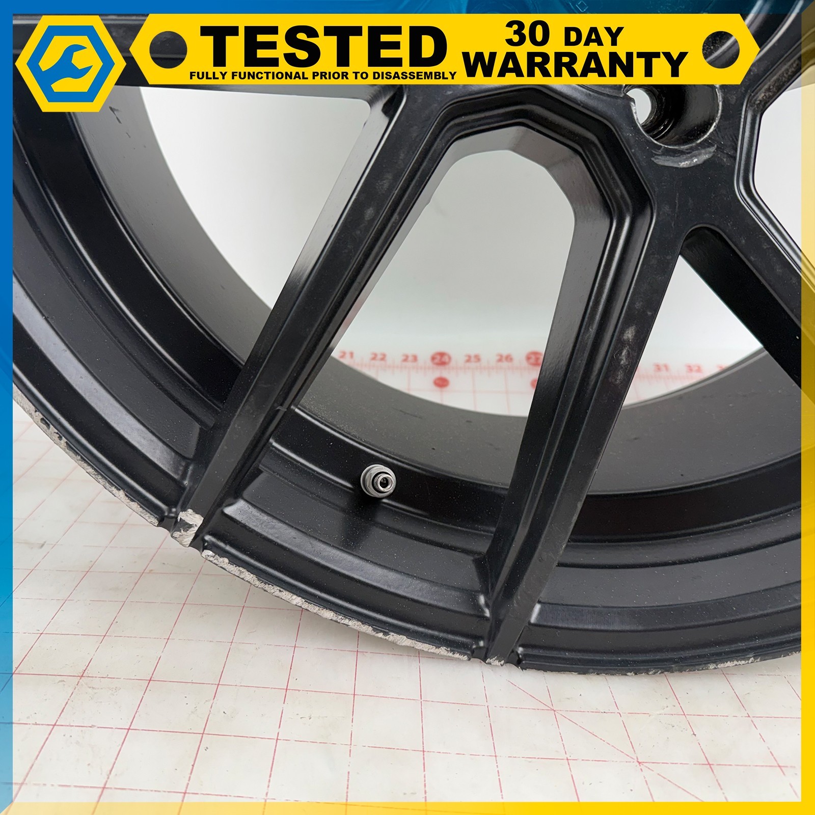 14-24 MASERATI GHIBLI 20 X 9J FRONT WHEEL RIM BLACK OEM