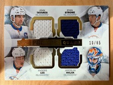 John Taveras/Strome/Lee/Halak 2015-16 UD Premier Quads Jersey Card /65 Islanders