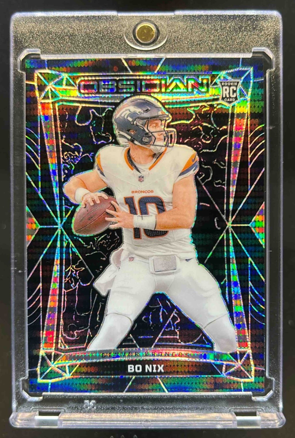 2024 Obsidian Bo Nix RC International Rookie #56 Broncos