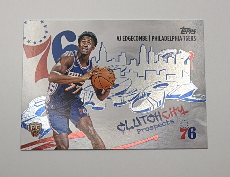 2025-26 Topps VJ EDGECOMBE Rookie Insert Clutch City Prospects #CC-3 76ers