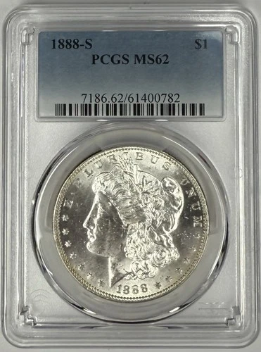 1888 S Morgan Silver Dollar $1 PCGS MS62‼️BLAST WHITE, FRESH GRADE, ONLY A 62?‼️