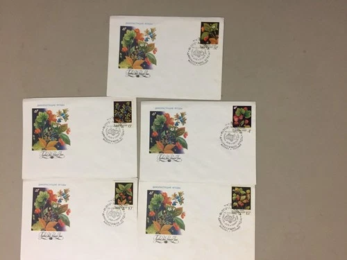 Set of five Russia FRUITS fdc