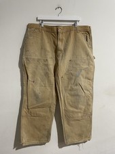 VINTAGE CARHARTT KHAKI PAINTER DOUBLE KNEE SIZE 42