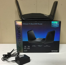 NETGEAR Nighthawk AX8 Tri-Band AX6600 Wi-Fi 6 Router RAX80 - Black RAX70100NAS