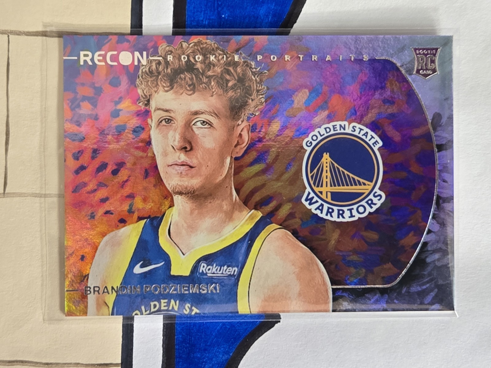 Brandin Podziemski RC- Rookie Portraits #5- 2023-24 Panini Recon- Warriors