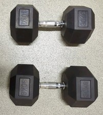 132 lb (60kg)  2x 30kg 66lb dumbbells by MIRAFIT 