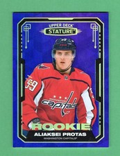 Aliaksei Protas 2021-22 Upper Deck Stature 1/1 Rookie Card #154. rookie card picture