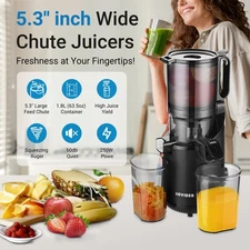 Cold Press Juicer Slow Masticating Machines Juice Extractor Vegetables Fruits
