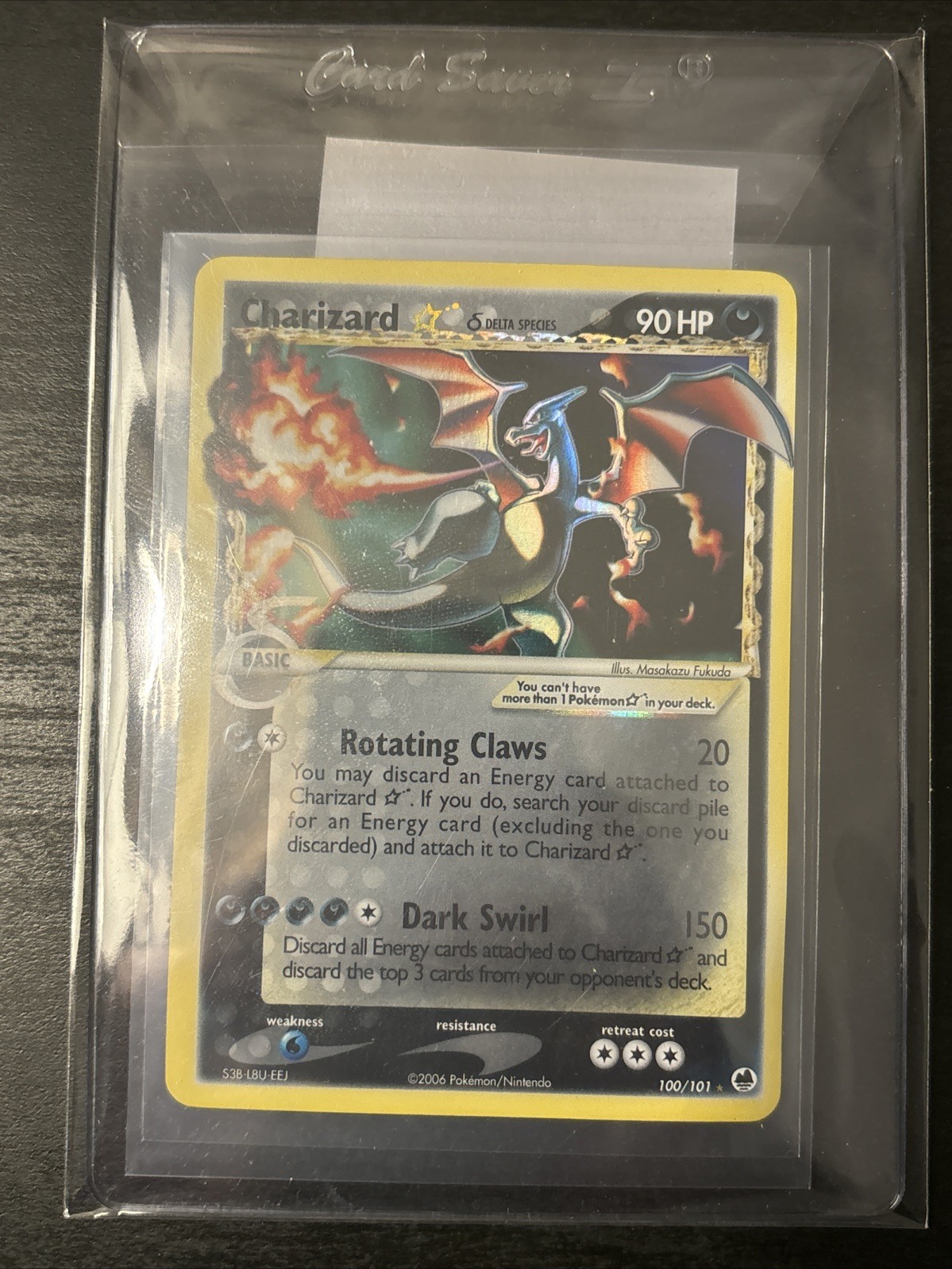 2006 Pokemon EX Dragon Frontiers Charizard Gold Star 100/101 Ultra Rare Holo Mp
